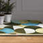 Tapis géométrique lavable à motif géométrique tissé à la machine avec un fond antidérapant