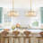 Herrin 4-light Modern Round Crystal Chandelier, Gold Semi Flush Mount Ceiling Lights