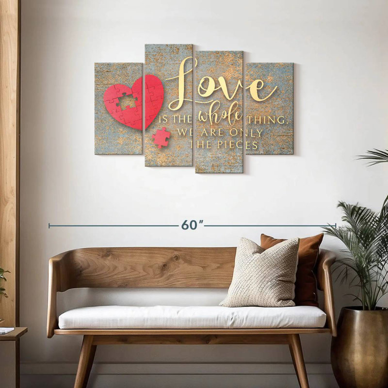 Tergel Love Puzzle Typography, 27" H x 43" W