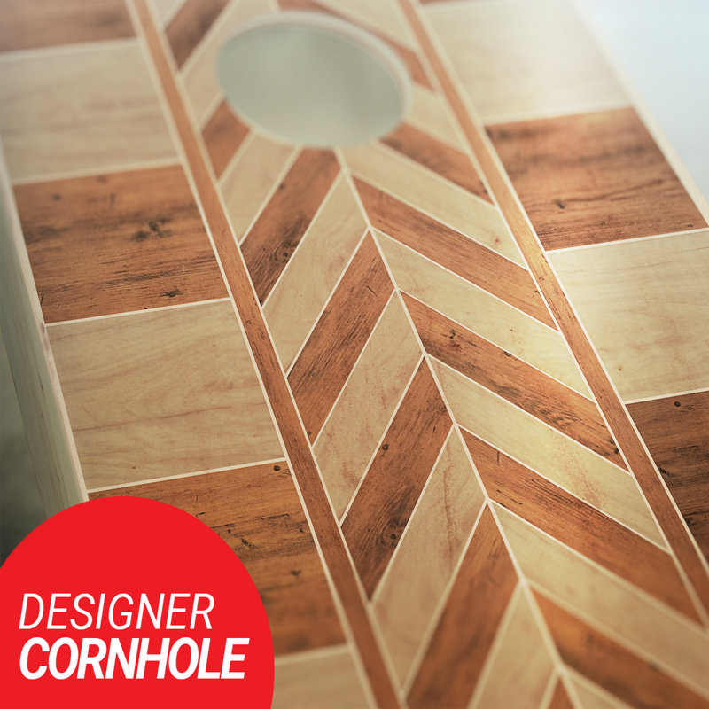 Ensemble de cornhole 2 'x 4' avec étui et lumières