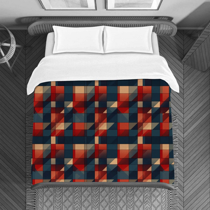 Checkered Duvet Cover, Twin
