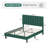 Jerrine Velvet Upholstered Platform Bed-705425397-705425403
