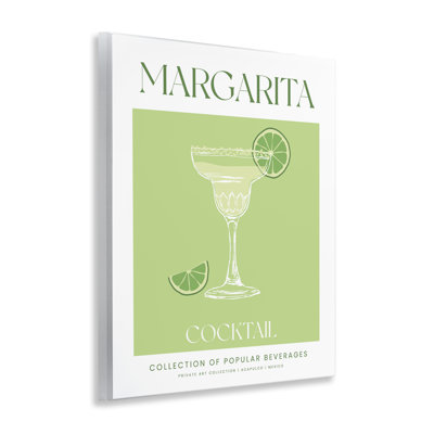 Art mural "Minimal Margarita Cocktail", par lettré et doublé