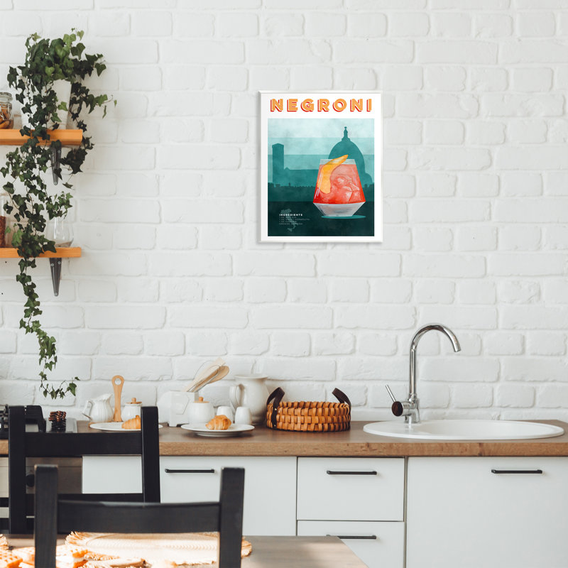 Retro Negroni & Architecture Wall Plaque, design by Brett Blumenthal