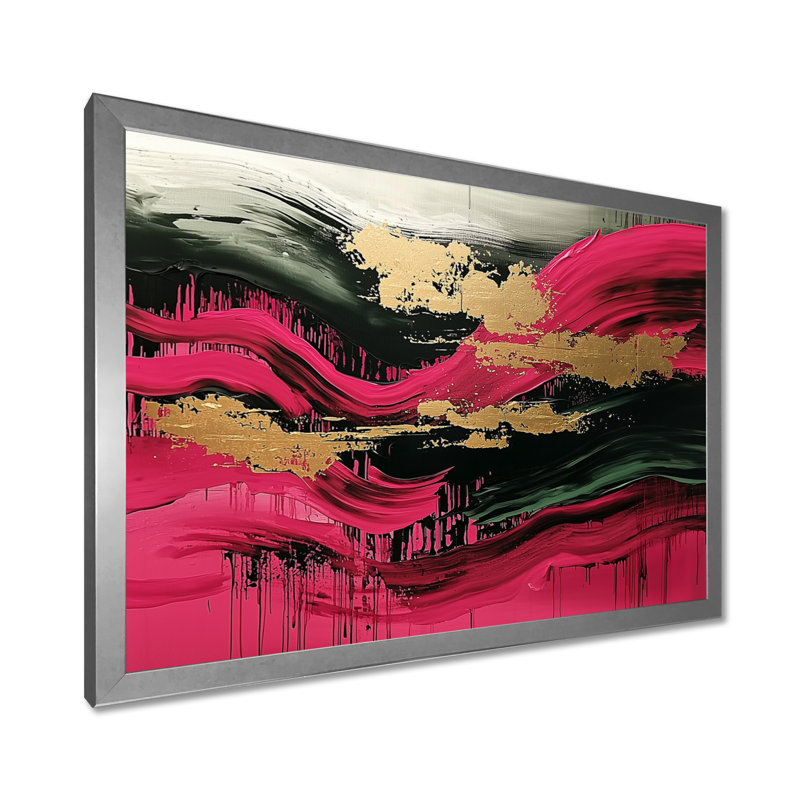 Lincolnwood - Abstract Wall Art, H 12 po x l 20 po, Cadre photo simple, Argent