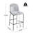 Galen Indoor Metal Upholstered Barstool, Antique Bronze Finish Frame, Set Of 2-245229168