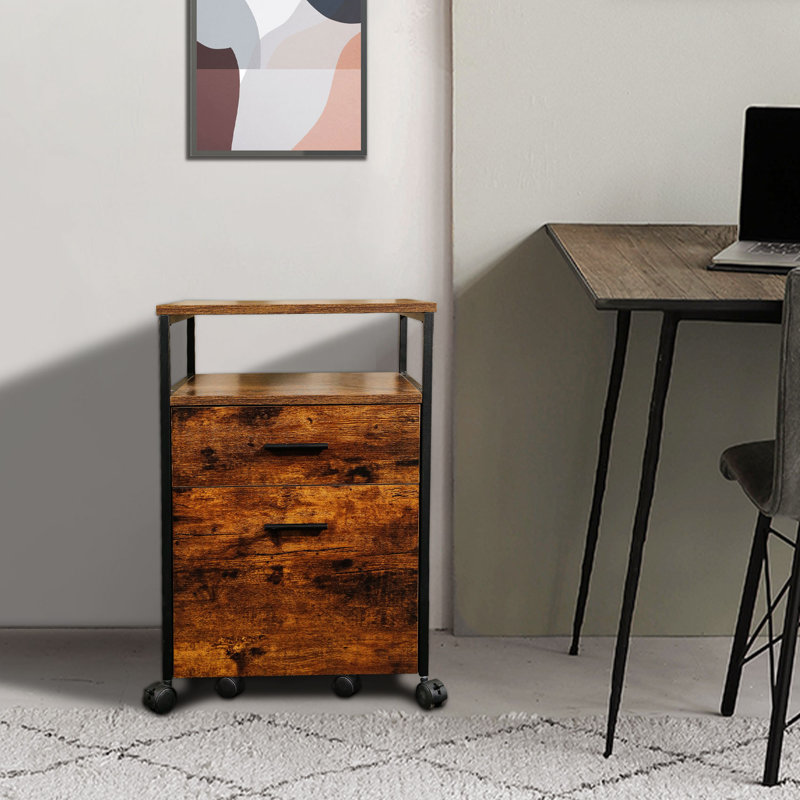 Aeniah 17.5'' Wide 2 -Drawer Mobile File Cabinet