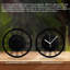 Horloge murale ronde en fer 10 po avec mouvement à quartz silencieux, chiffres romains, impression UV-949291374