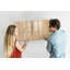 Magnetic Memo Board Whiteboard - 120 x 60 cm - With Marker and Magnets - Wooden planks