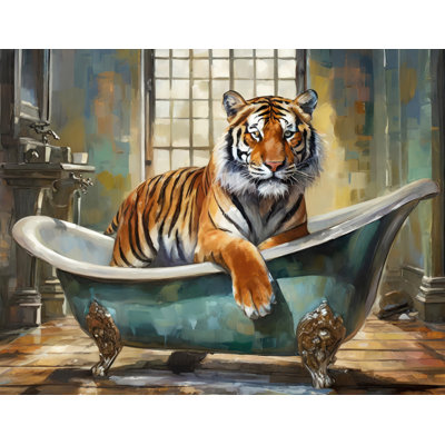 «Tiger Bathaign» sur toile