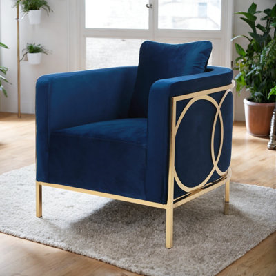 Congers Velvet Barrel Chair