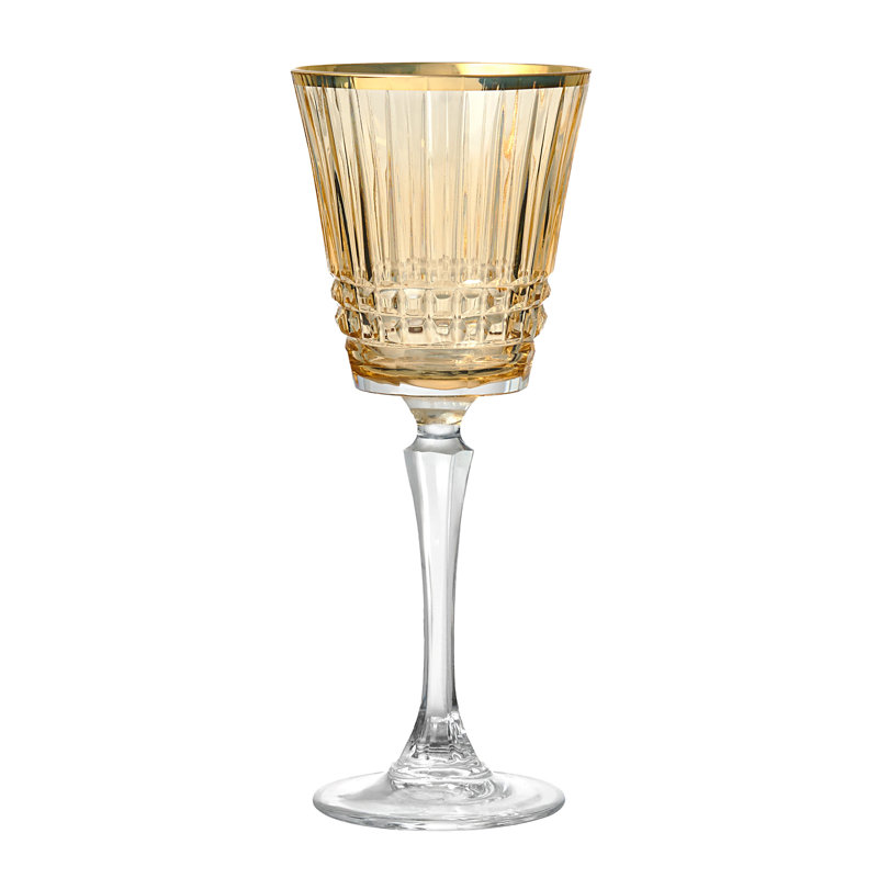 Ensemble de 4 verres à vin Cristine, Jaune