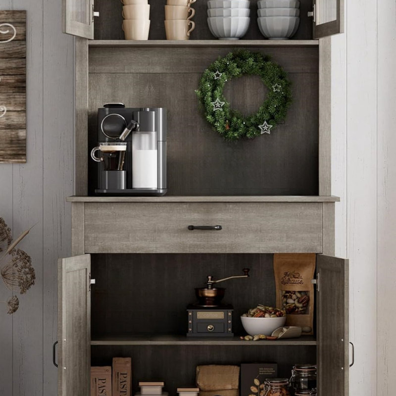 180.3cm Kitchen Pantry, Grey