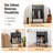 Record Player Stand Turntable Stand with Drawer & Record Holder Display Shelf-511356297