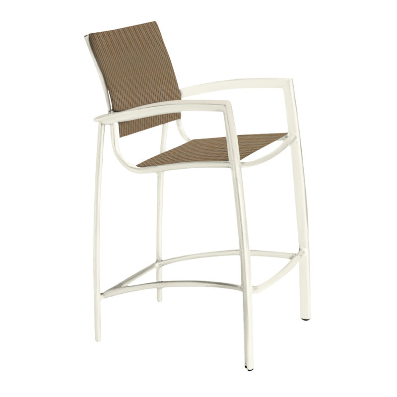 South Beach Outdoor Bar Stool, Snow, Gold Coast