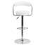 Tabouret de bar contemporain en vinyle réglable en hauteur avec accoudoirs et base en chrome-111236763-19920407-111236762