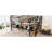 Full Size Metal Loft Bed With Staircase, Table & Shelves, Black - Modern Low Storage Functional