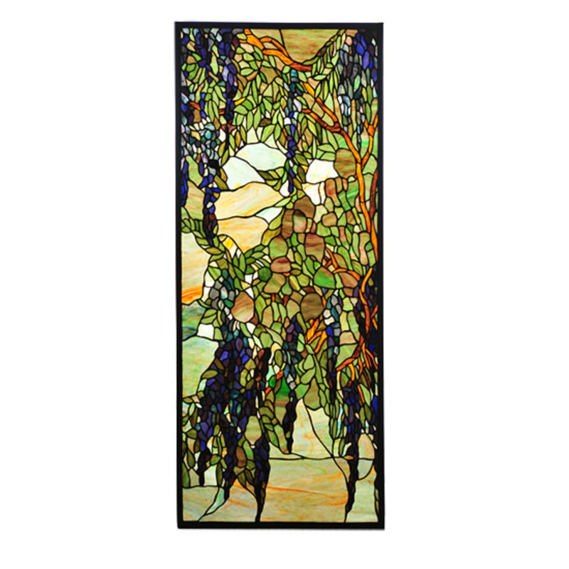 Tiffany Wisteria and Snowball Window Panel