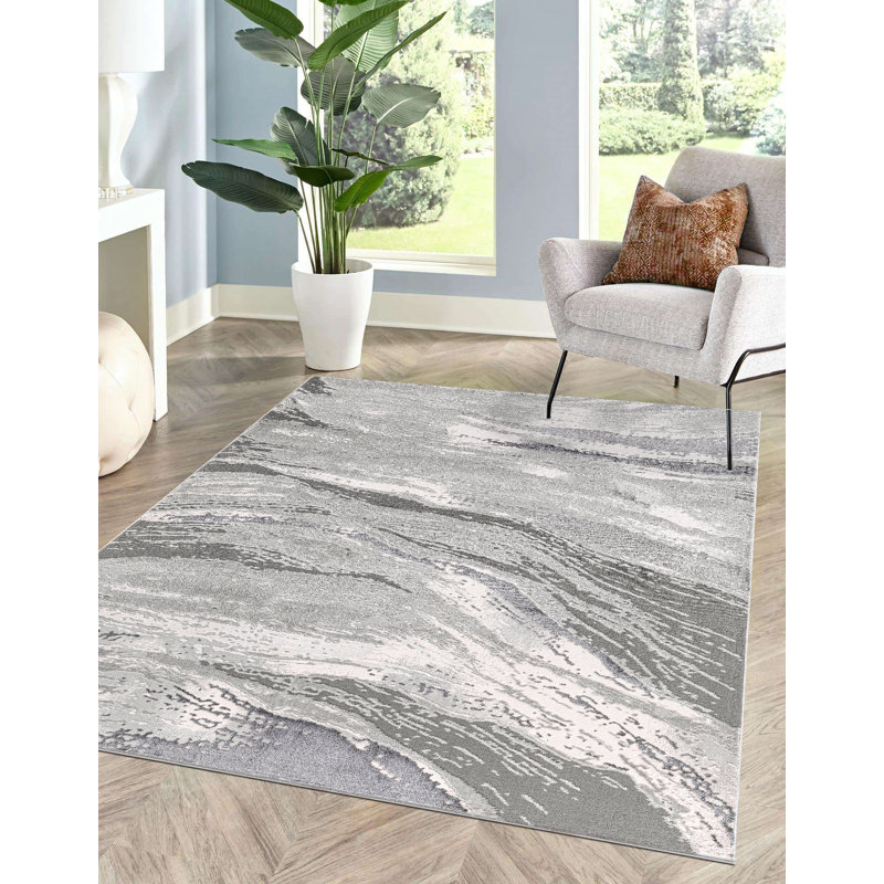 Abstract Indoor / Outdoor Area Rug, Round 120cm