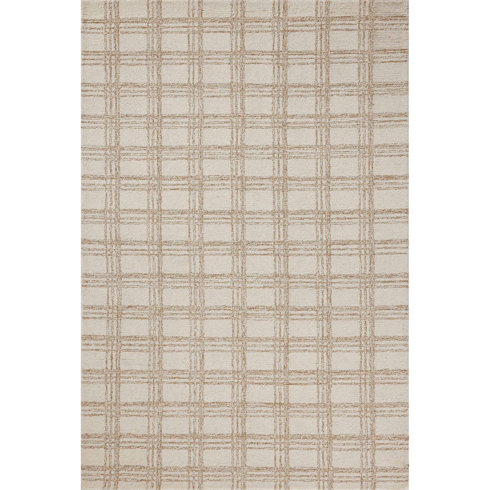 Chris Loves Julia x Loloi Polly Cream Sand Rug, Rectangle 3'6" x 5'6"