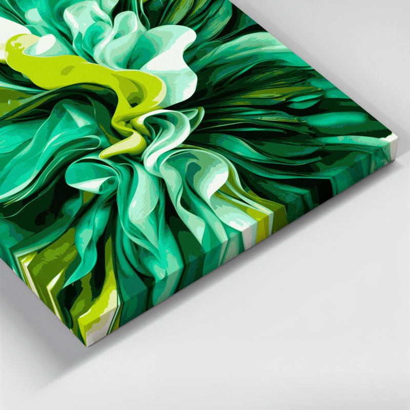 Watercolor Abstract 43 Green Canvas Wall Art