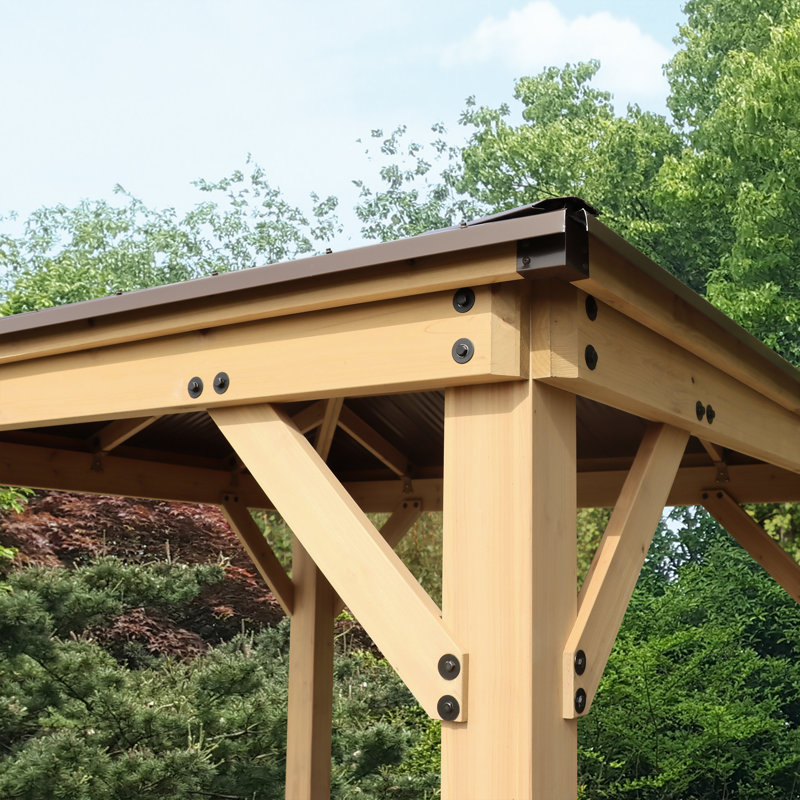 Meridian 8 Ft. W x 8 Ft. D Solid Wood Patio Gazebo