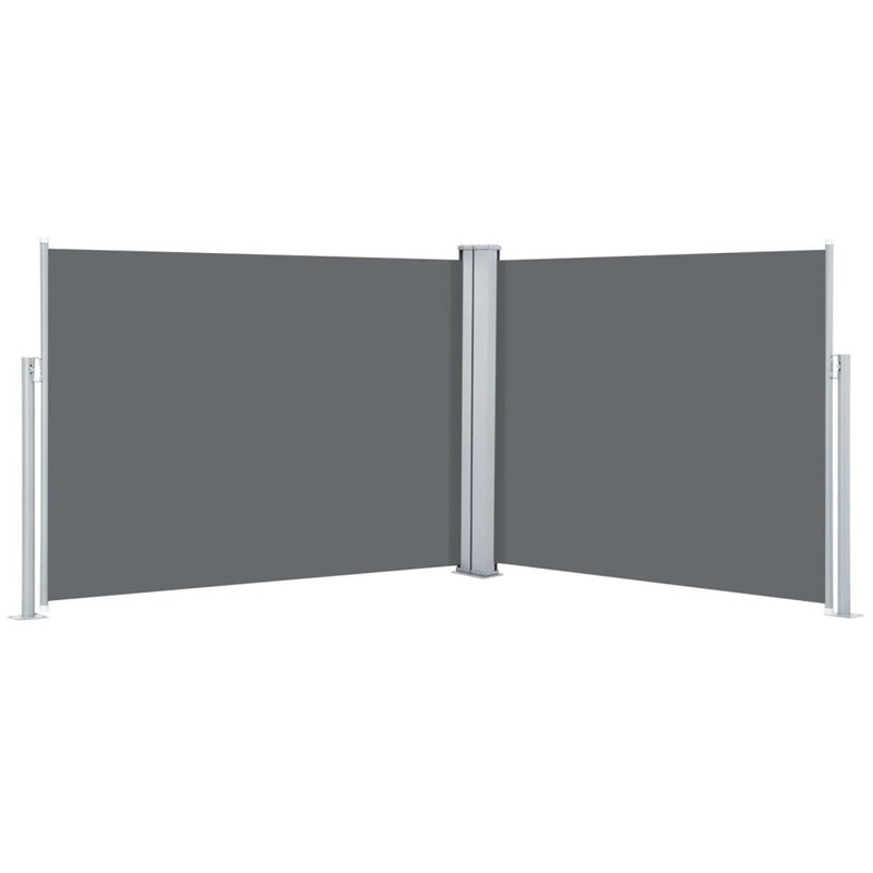 Anthracite Polyester Retractable Side Awning Privacy Screen