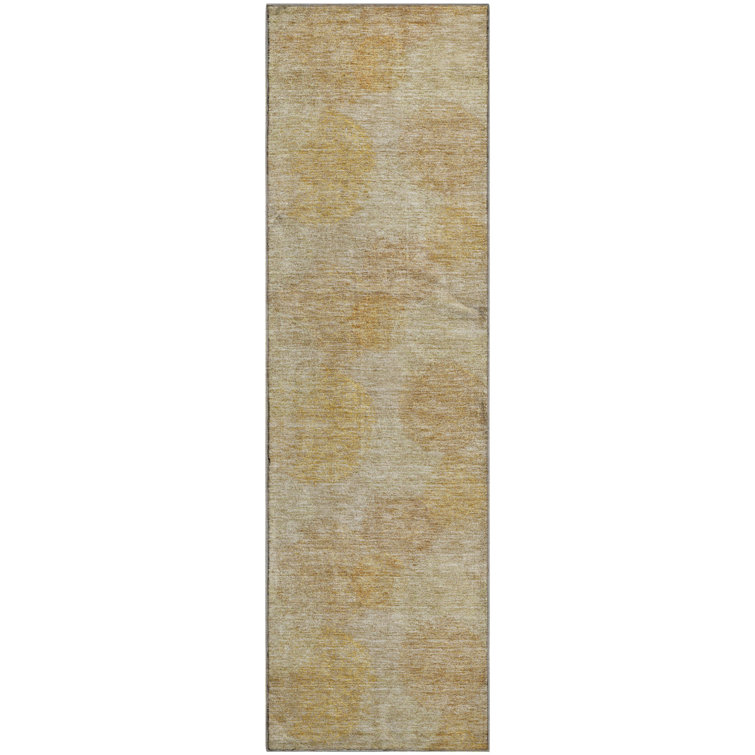 Premium Machine Washable Prisco Gold Rug