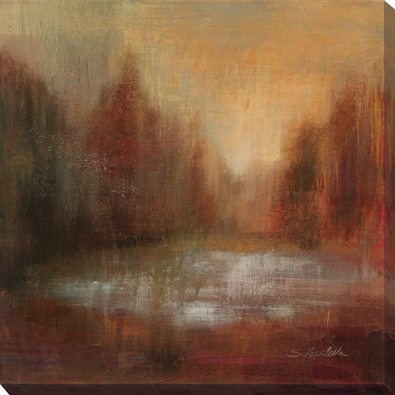 Pluie I - peinture, L 18 po x H 18 po, Toile tendue