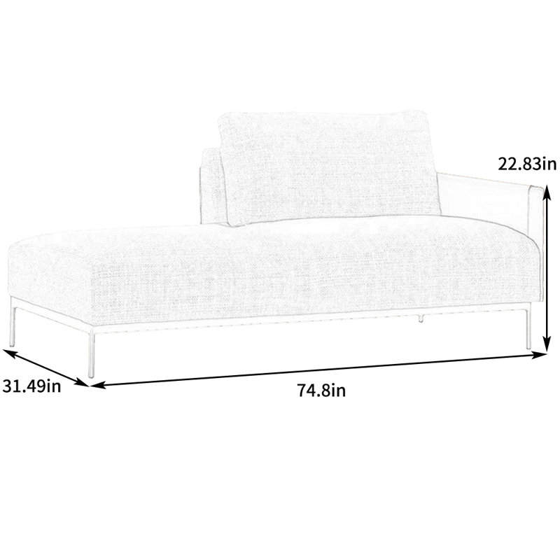 Comfortable recliner with solid wood frame, Right Hand Facing