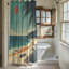 Retro Shoreline - Rideau de douche standard 1 pièce-1080443368
