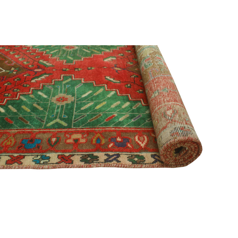 Bellina One-of-a-Kind 3'5 X 6'10 1980s Runner Wool Area Rug in