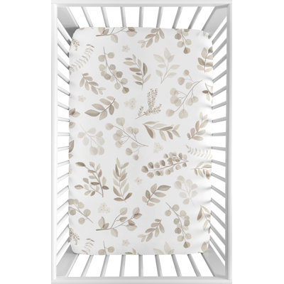 Drap-housse pour lit de bébé Botanical Leaf