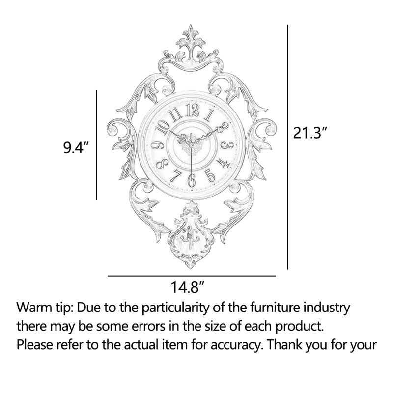 American Handmade Wrought Iron Silent Wall Clock