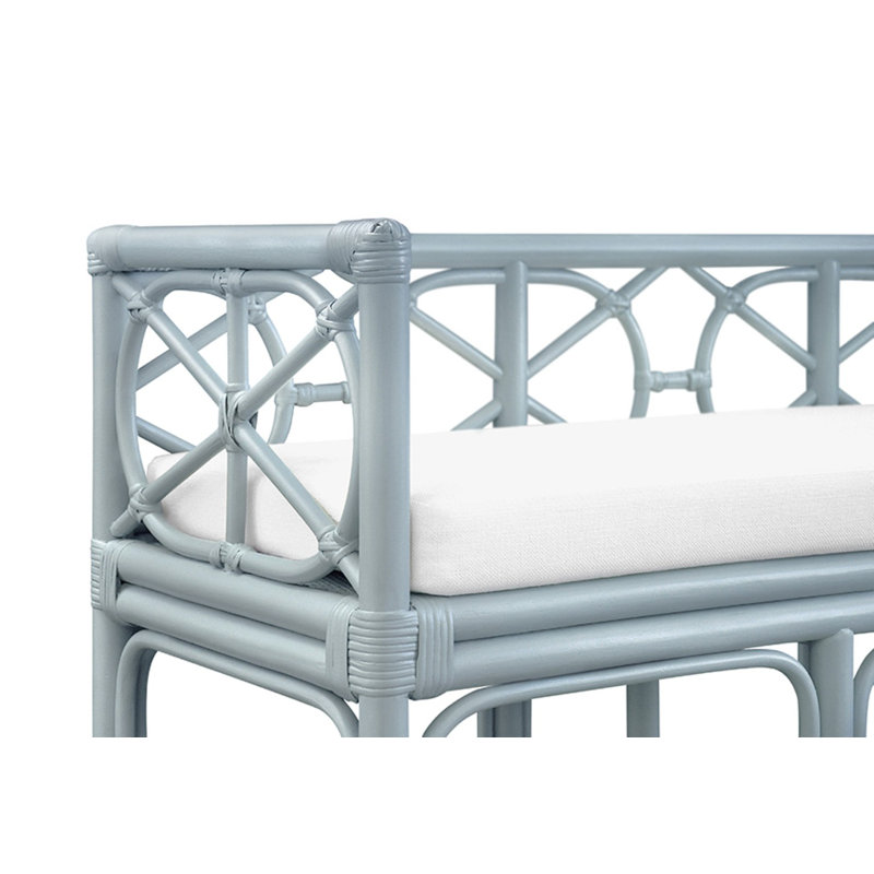 Ferguson Upholstered Bench, Light Blue