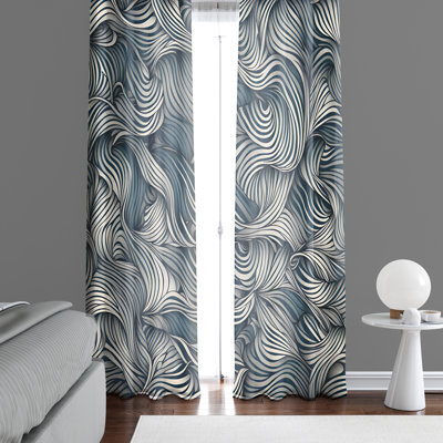 Paire de rideaux semi-transparents en polyester Erix