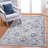Blue / Silver / Oriental Area Rug-989463348