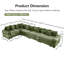 Canapé modulaire surdimensionné en L 154,6 po-1463932552