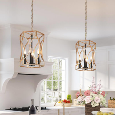 Luminaire suspendu moderne 4 lumières Demetrus