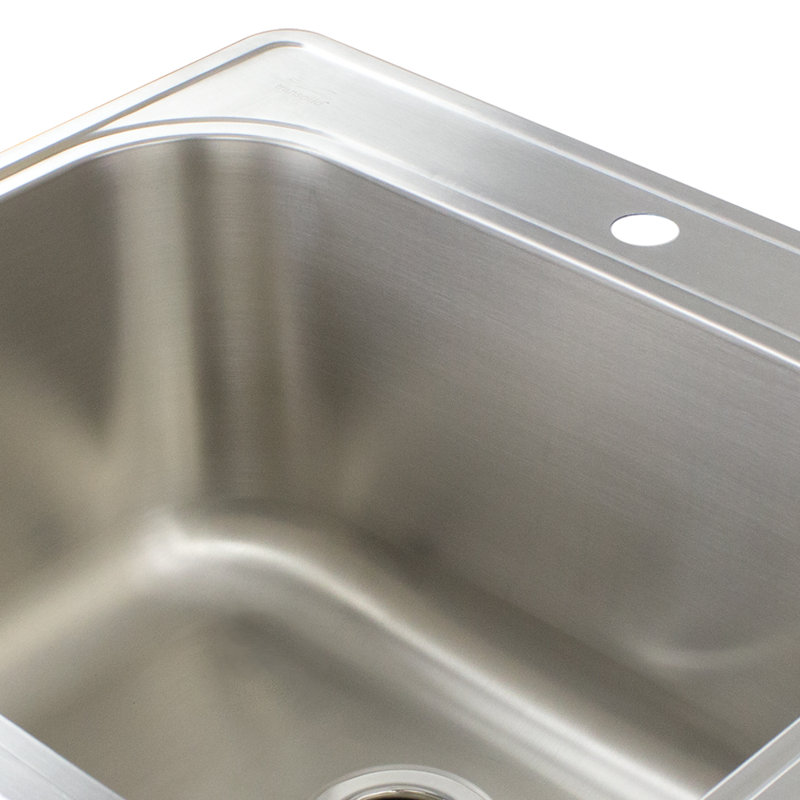 Évier à lessive encastrable l 25 po x l 22 po, 1 trou