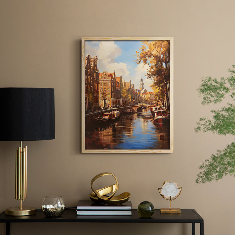 Reproduction encadrée NAUTICAL Series DLxxxx - bois massif, Naturel, H 21 po x l 17 po
