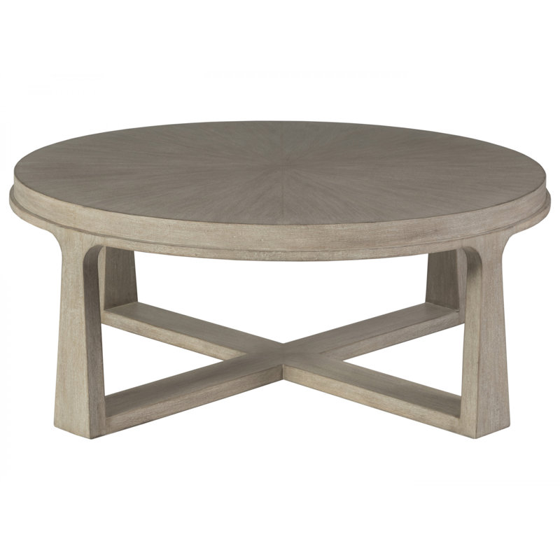 Bianco Round Mahogany and Veneer Coffee Table