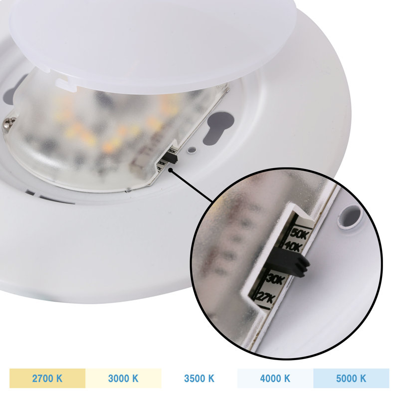 Disque à DEL 15 pouces (Eq. 120W) 6 pouces, à intensité variable, 1150 lumens, 5CCT, 40000 heures , 15W