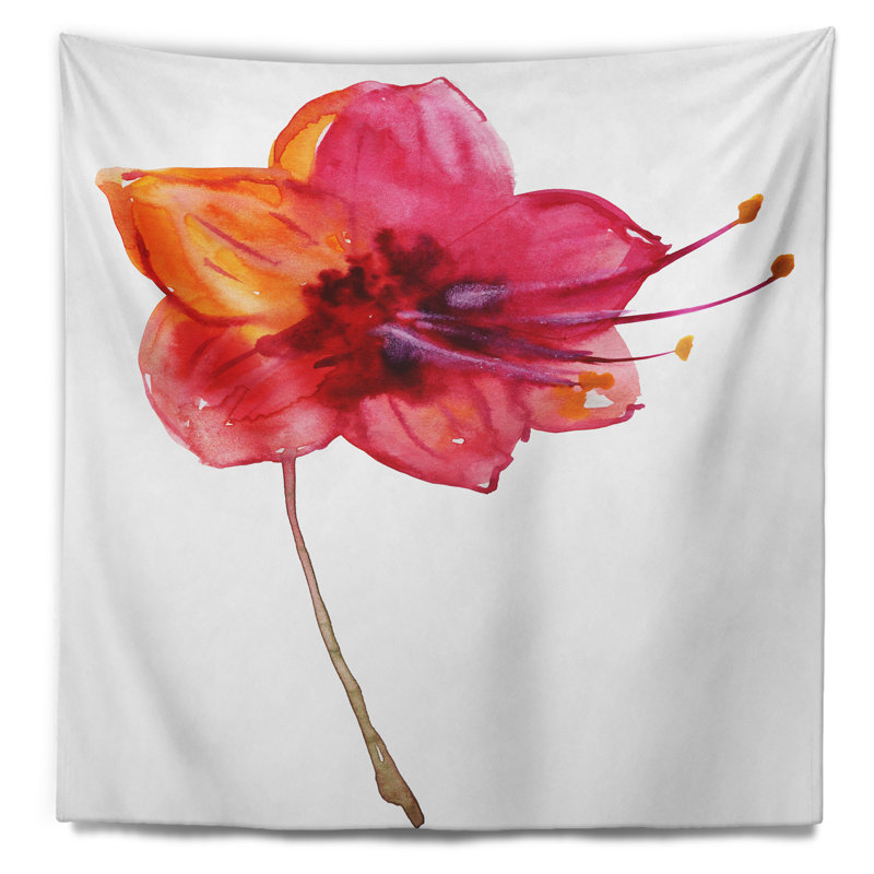 Tapisserie florale à deux tons, H 68 po x l 80 po