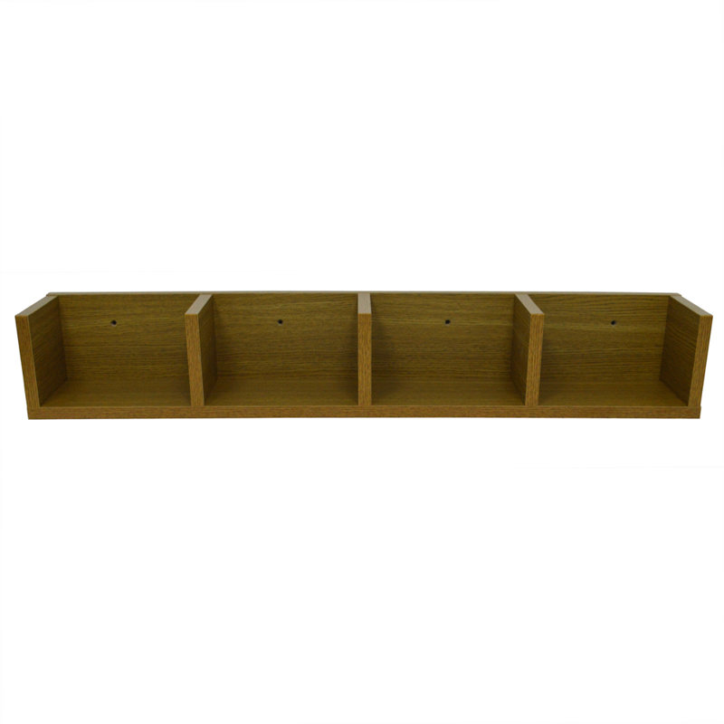 15cm H Wall Mounted Media Storage, Oak
