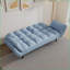 Canapé-lit convertible en velours bleu marine de 74 po pour petits espaces Sofas | Bleu marine antique | Velours-245538070