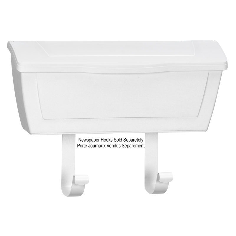 White Lockable Wall Mounted Plastic Mailbox