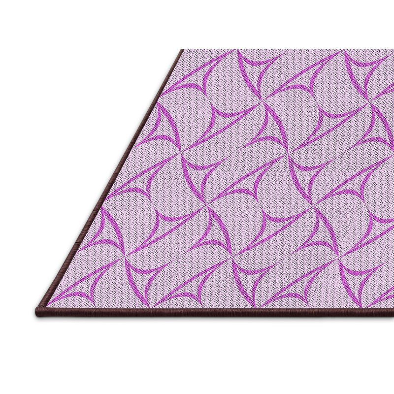 Tapis de zone mauve à motifs, Rectangle 5 pi x 7 pi
