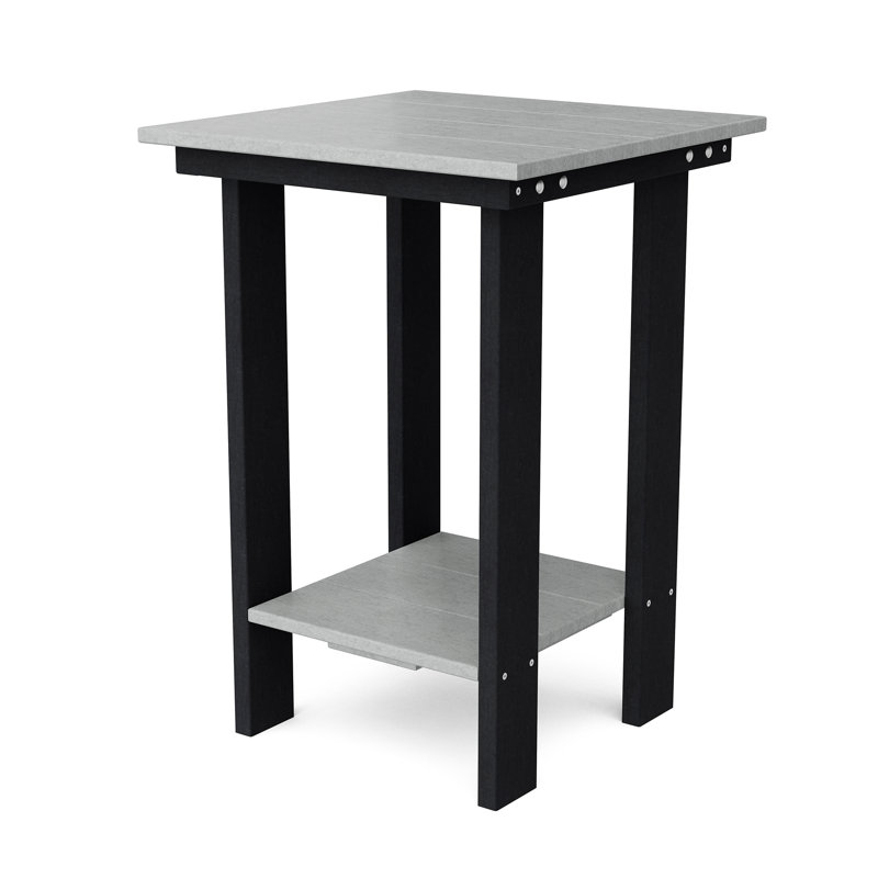 Table de balcon contemporaine, Gris clair / noir