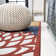 Rheanon Floral High-Low Cream/Red/Blue Indoor/Outdoor Rug